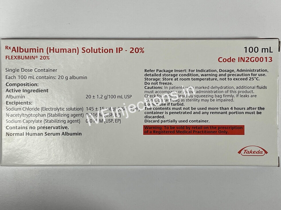 Flexbumin 20% Injection for Infusion, Uses, Benefits, Buy